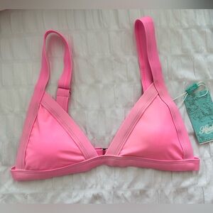 Hot Pink Triangle Bikini Top